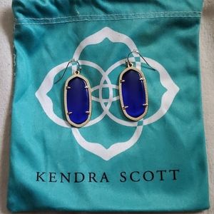 Kendra Scott Elle Drop Earrings Cobalt Blue